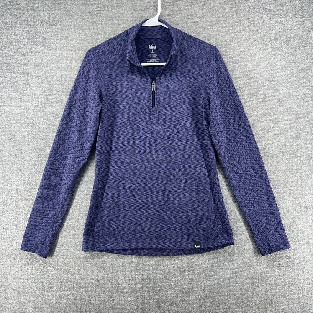 REI Co-op 1/4 Zip Pullover Women Size Small Purple Outdoor Hiking